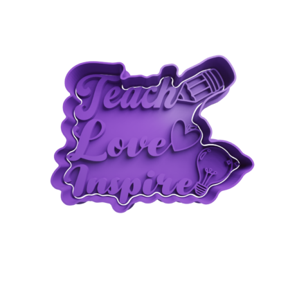 Teach Love Inspire Cortador de Galletas STL