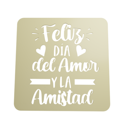 Stencil Feliz día del Amor y la Amistad STL + Vector