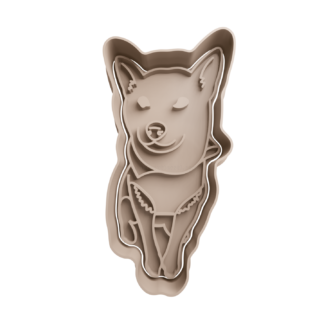 Perro Akita Cortador de Galletas STL 2