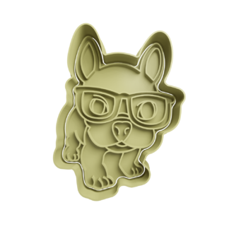 Perro con Lentes Cortador de Galletas STL