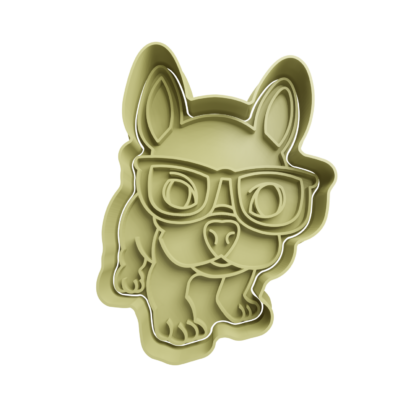 Perro con Lentes Cortador de Galletas STL