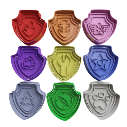 Set Paw Patrol Insignia Cortador de Galletas STL