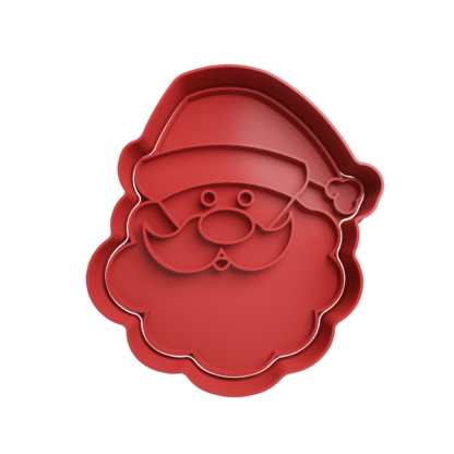 Papa Noel Cabeza Cortador de Galletas STL 5