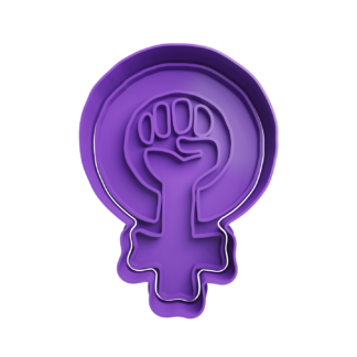 Feminismo Logo Cortador de Galletas STL