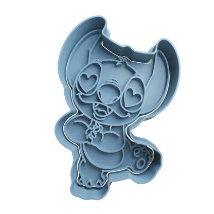 Stitch Enamorado Cortador de Galletas STL