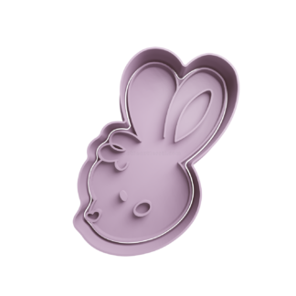 Cabeza de Conejo de Pascua Cortador de Galletas STL 4