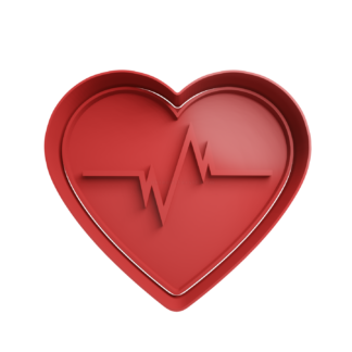 Corazon Electrocardiograma Cortador de Galletas STL