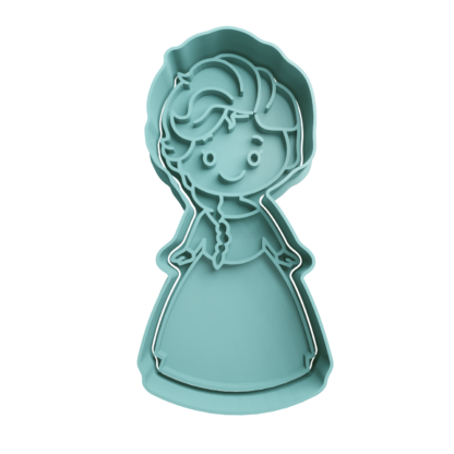 Elsa Frozen Chibi Cortador de Galletas STL