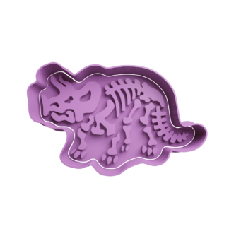 Fósil de Triceratops Cortador de Galletas STL