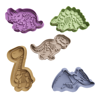 Set Fosiles de Dinosaurios Cortador de Galletas STL