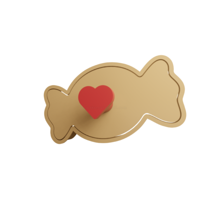 Caramelo Corazón Cortador de Galletas STL