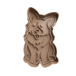 Perro Corgi Cortador de Galletas STL 2