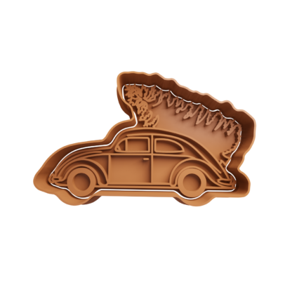 VW VolksWagen Beetle con Pino Cortador de Galletas STL