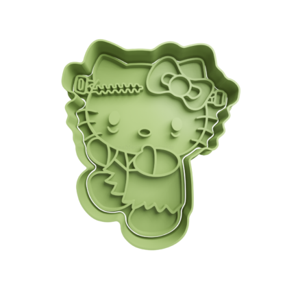 Hello Kitty Frankenstein Cortador de Galletas STL