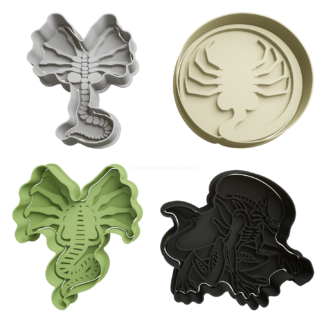 Set Alien Cortador de Galletas STL