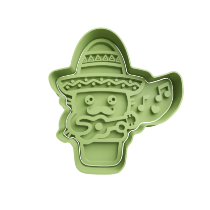 Cactus Mexicano Cortador de Galletas STL