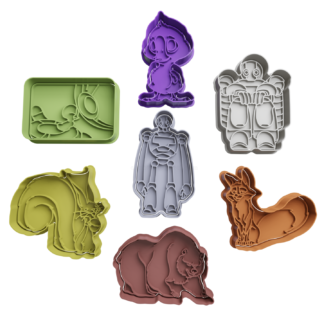 Set Robot Salvaje Cortador de Galletas STL