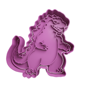 Godzilla Cute Cortador de Galletas STL