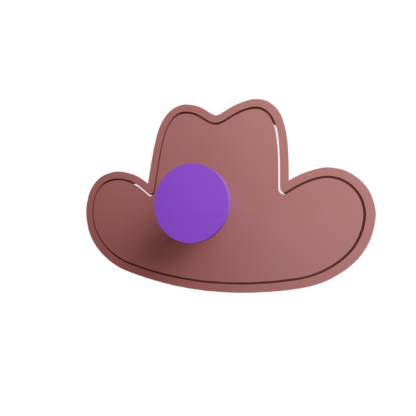 Sombrero de Vaquero Cortador de Galletas STL