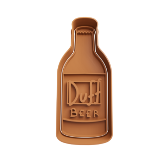 Cerveza Duff Botella Cortador de Galletas STL