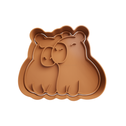 Pareja de Carpinchos Cortador de Galletas STL 3