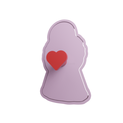 Angel con Corazones Cortador de Galletas STL