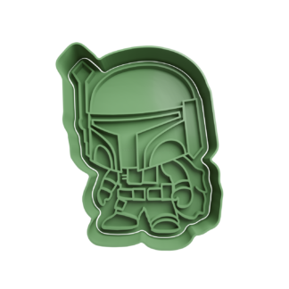Boba Fett Cute Cortador de Galletas STL