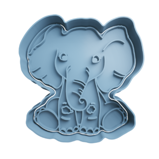 Elefante Bebe Cortador de Galletas STL