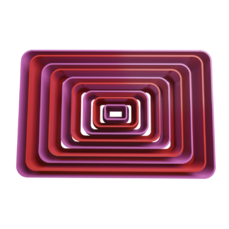 Set Rectangulos Redondeado Cortador de Galletas STL