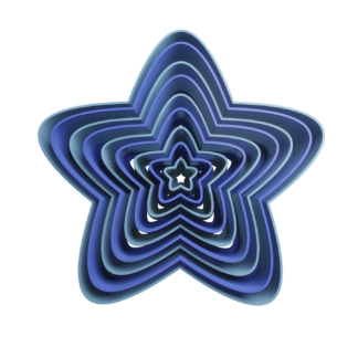 Set Estrellas Redondeadas Cortador de Galletas STL