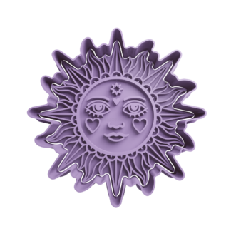 Sol Boho Cortador de Galletas STL 2