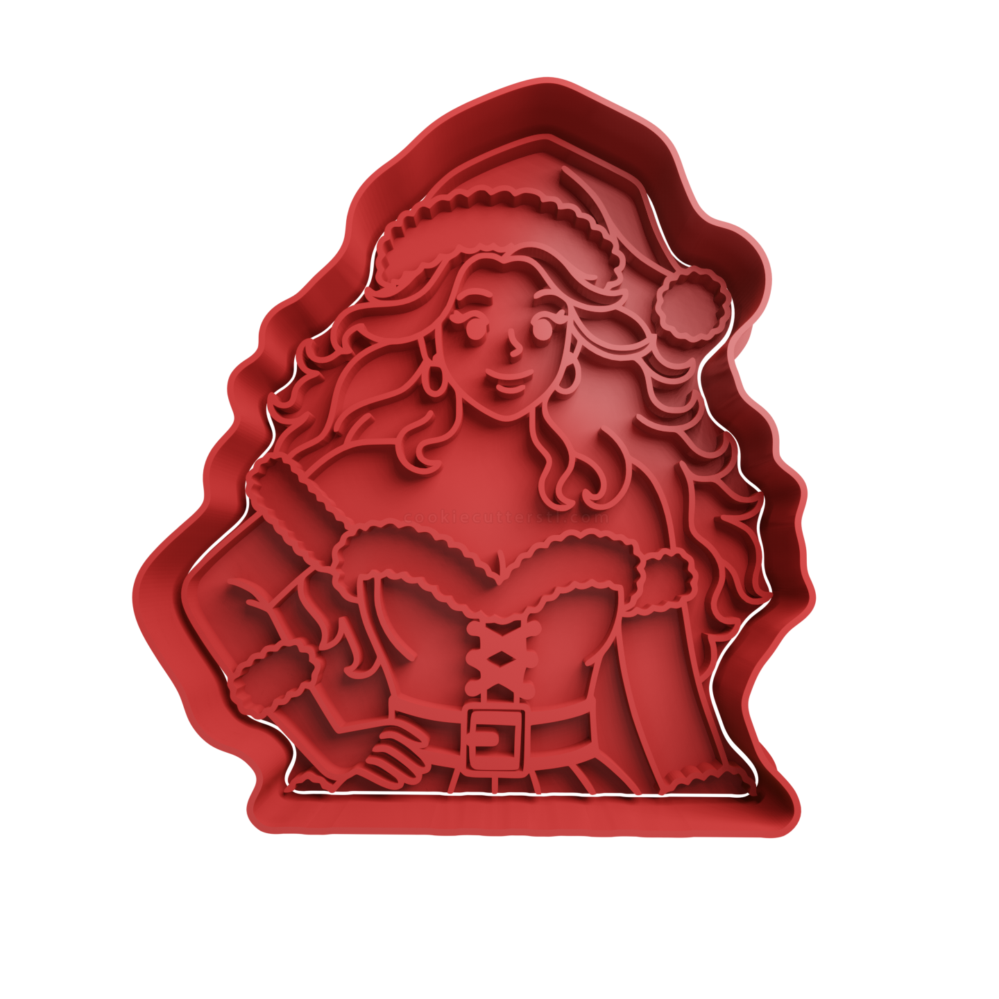 Mariah Carey con Sombrero de Navidad Cortador de Galletas STL Mariah Carey con Sombrero de Navidad Cortador de Galletas STL