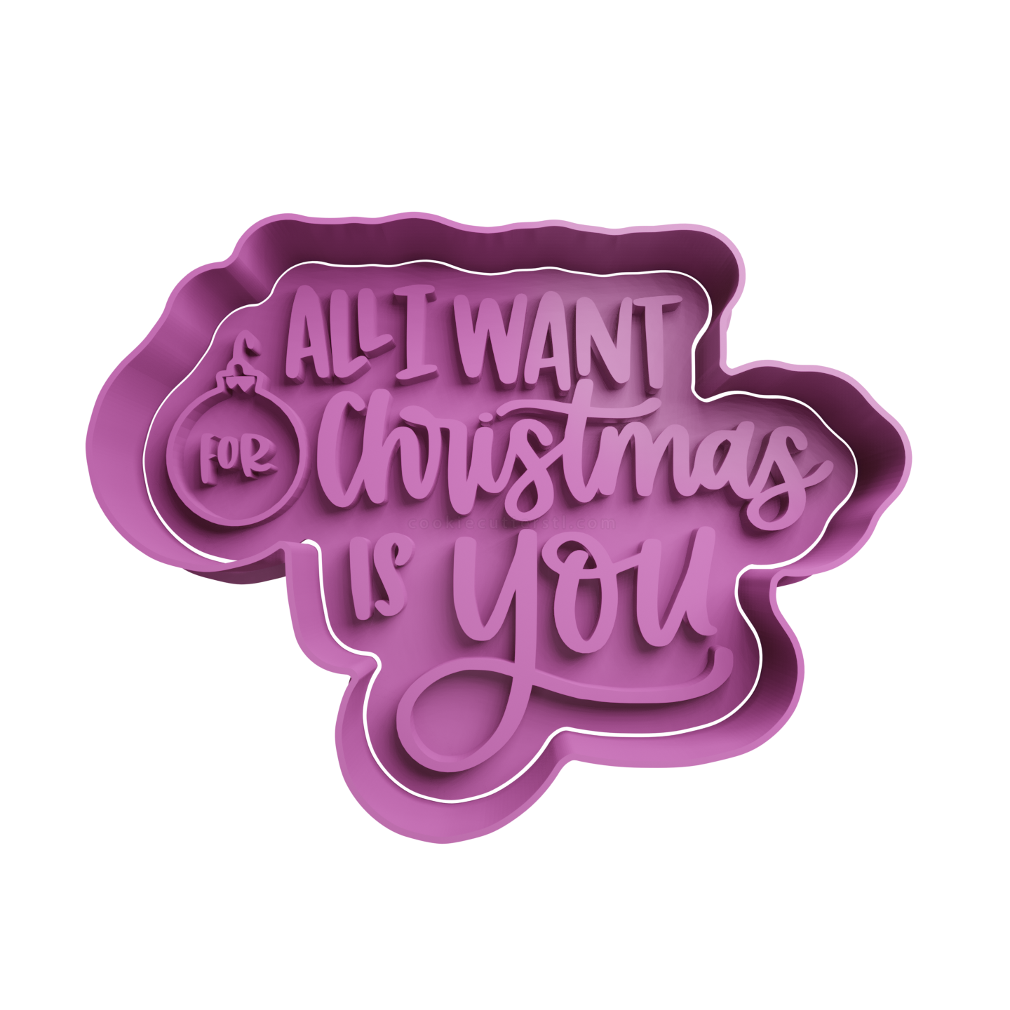 All I Want for Christmas Is You Cortador de Galletas STL All I Want for Christmas Is You Cortador de Galletas STL