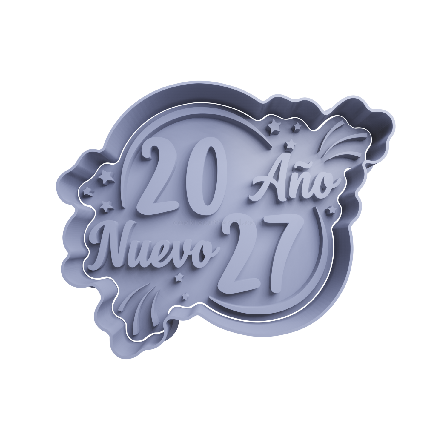 Año Nuevo 27/28 Cortador de Galletas STL Año Nuevo 27/28 Cortador de Galletas STL