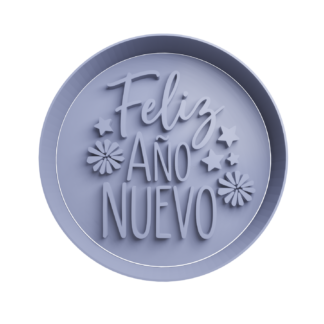 Feliz Año Nuevo Cortador de Galletas STL