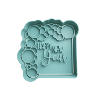 Happy New Year Cortador de Galletas STL