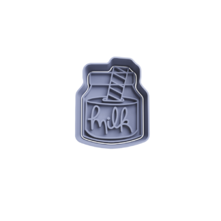 Botella con Leche Cortador de Galletas STL 2