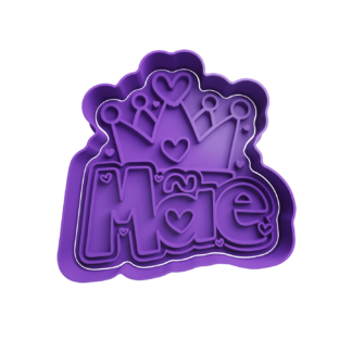 Mae con Corona Cortador de Galletas STL