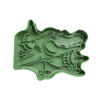 Bombardino Crocodilo Meme Cortador de Galletas STL 2 Bombardino Crocodilo Meme Cortador de Galletas STL 2