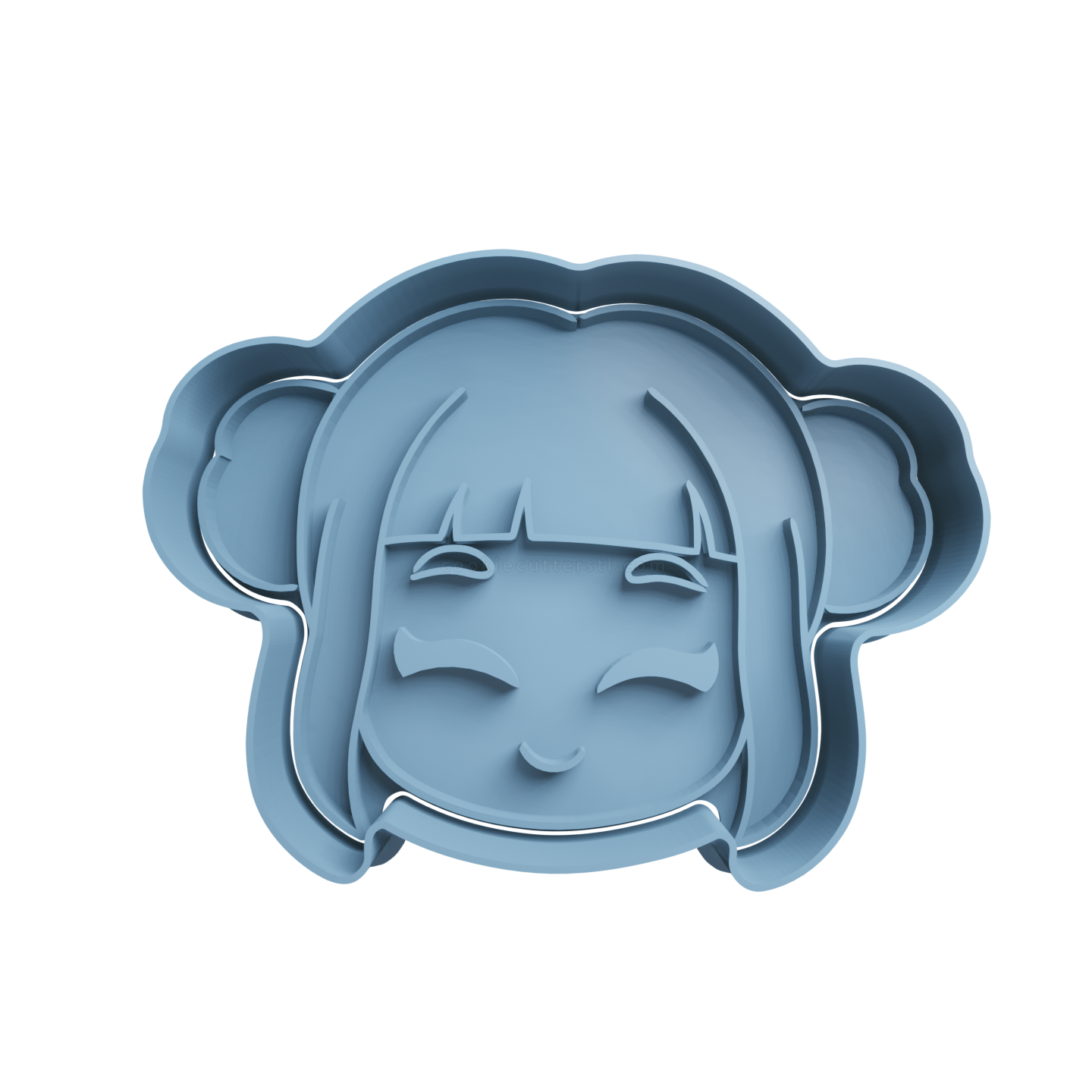 Zoey Cabeza Cortador de Galletas STL 4 Zoey Cabeza Cortador de Galletas STL 4