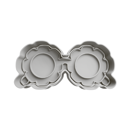 Floral Glasses Cookie Cutter STL