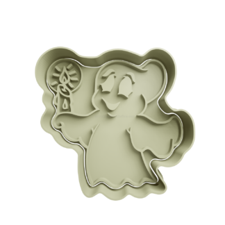 Ghost with Candle Cookie Cutter STL
