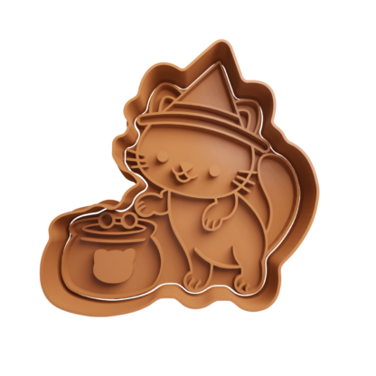 Witch Cat Cookie Cutter STL