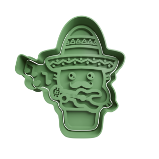 Mexican Cactus Cookie Cutter STL