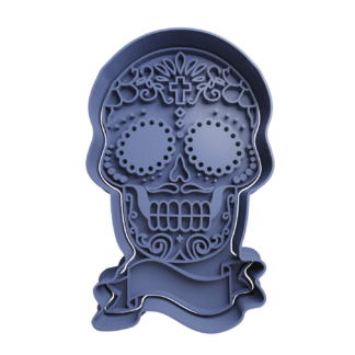 Mexican Skull Cookie Cutter STL