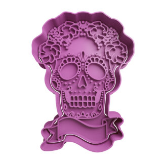 Mexican Skull Cookie Cutter STL