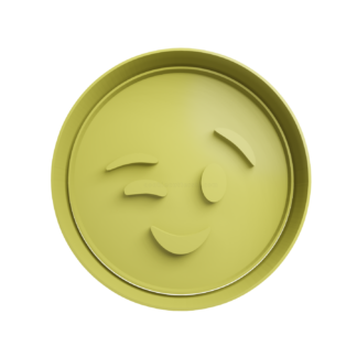 😉Emoticon Winking Face Cookie Cutter STL
