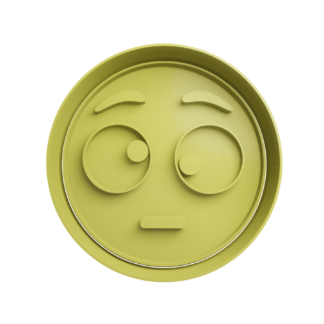 😵‍💫Emoticon Face with Spiral Eyes Cookie Cutter STL