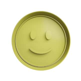 🙂Emoticon Slightly Smiling Face Cookie Cutter STL