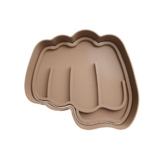 👊Emoticon Oncoming Fist Cookie Cutter STL